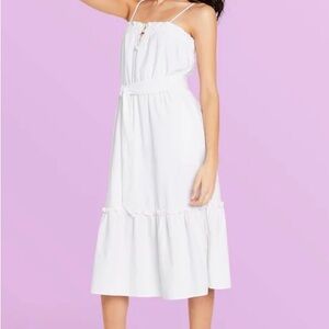 NWT Target x Stoney Clover White Linen Midi Dress Size Medium